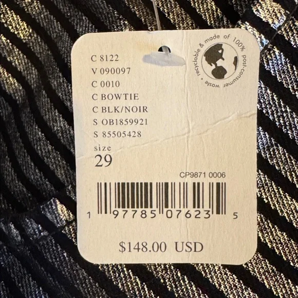 We The Free Tinsley Metallic Stripe Wide Leg Pants Size 29 NWT Never Worn - Picture 6 of 7